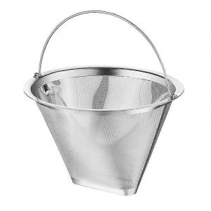 Filtre à café à café conique en acier inoxydable réutilisable avec poignée - Neuf