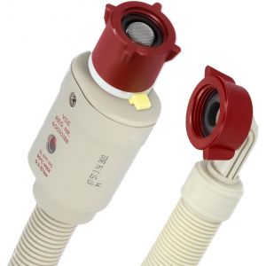 1,5M - 3M Tuyau Aquastop 3/4 Pouce Filetage Max. 90°C, Tuyau D'Arrivée De Sécurité Incl. Soupape De Sécurité+Filtre À Saletés Pour Lave-Linge, Tuyau D'Arrivée Tuyau Aquastop 1,5[LAV0534] - Neuf