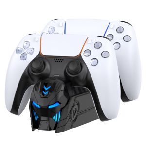 Dinofire-Station De Charge De Contrôleur Ps5 Rvb,Support De Charge Led,Manette De Jeu Ps5,Chargeur Rapide Pour Les Touristes Playstation 5 -Fc502-Ae-Bz-B - Neuf