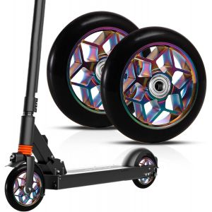 Set Of 2 Replacement Wheels For Stunt Scooter 110 Mm - Scooter 110 X 24 Mm With Abec-9 Bearing, 88a, Solid Tyres For Most Scooters And Kickscooter - Neuf