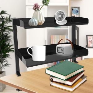 Organisateur de Bureau Multifonctionnel, Rangement Bureau et Pot a Crayon, Rangement Bureau Organisateur avec Tiroir Coulissant Pour Papeterie Livre Dossiers Ciseaux - Neuf