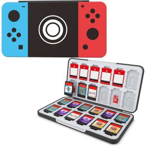 Kal-Étui Pour Carte De Jeu Pour Nintendo Switch 2/Switch Oled&lite,Étui Pour Carte De Mémoire Motif Personnalisé Avec 24 Emplacements Pour Cartes De Jeu Et 24 Emplacements Pour Cartes Micro Sd - Neuf