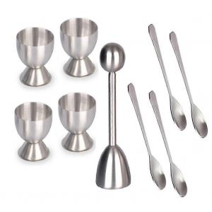 Ensemble De Garniture D'oeuf En Acier Inoxydable,Oeuf Dur Séparateur Porte-Heurtoir Oeuf Kit D'accessoires D'oeuf - Neuf