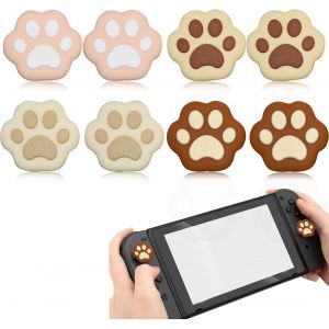 8pcs Cat Paw Shaped Thumb Grips Compatible with Nintendo Switch & Switch Lite Only,Soft Silicone Joystick Cover - Neuf