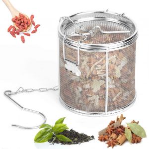 Infuseur De Th&eacute; En Acier Inoxydable Extra Fine Passoire 3,94 Pouces &Eacute;pices Filtre Avec De L'&eacute;tendue De La Cha&icirc;ne De Crochet Pour Infuser Le Th&eacute; Et La Soupe D'assaisonnements - Neuf