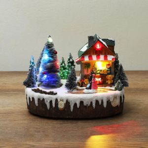&Eacute;logieux De Musique De La Petite Maison De L'Arbre De No&euml;l Cabane De Cadeaux De No&euml;l D&eacute;corations (B) - Neuf