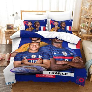 Qatar Housse De Couette De La Coupe Du Monde France | Housse De Couette Souvenir De C&iquest;&iquest;L&iquest;&iquest;Bration | &iquest;&iquest;Quipes De Pays Pour La Coupe Du Monde Double&pound;&iquest;Xcm - Neuf