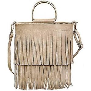 Femmes Mode Épaule Bandoulière Fourre-tout Sac à main Sac à main Frange Messenger Sac à mainBeige - Neuf