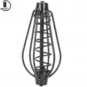 Portable Métal Pêche Feeder Appâts Panier Leurre Cage Pêches Tackle Noir (15g 8pcs) - Neuf