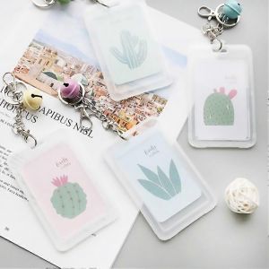 Protecteur De Couverture De Porte-Carte D'identit&eacute; En Plastique Transparent Avec Le Porte-Cl&eacute;s D&eacute;cor Ext&eacute;rieur Alo&egrave;s - Neuf