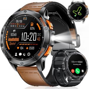 Montre Connect&eacute;e Homme 48mm,Gps Int&eacute;gr&eacute;,Lampe De Poche,Montre De Fitness Avec 70+ Modes Sportifs,24/7 Surveillance De La Sant&eacute;,30 Jours Batterie,Ip68 &Eacute;tanche Pour Ios Android - Neuf