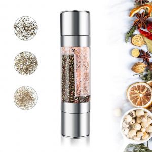 Sel Et Poivre Noir Moulin - 2 Du Manuel De L'acier Inoxydable Moulin R&eacute;glable De L'&eacute;paisseur De La C&eacute;ramique Rotor - Neuf