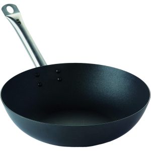 Subzonal-Wok En Acier Carbone Avec Rev. Anti-Adh&eacute;rent Excalibur 30cm - Neuf
