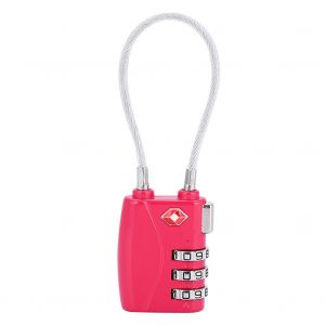 Valise De Voyage, Sac A Dos, Combinaison A 3 Chiffres, Mot De Passe Reinitialisable, Serrure A Code, Rose Rouge - Neuf