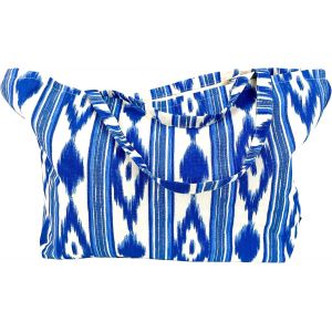 RFCBC-Grand Sac de Plage XXL Extra Large Famille - Style Méditerranéen/Doublure à l'Intérieur / 40L - Sac Cabas de Femme en Grand Format ou Grand Tote Bag pour l'Été - Neuf