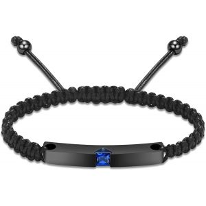 Kal-Bracelet Urne Fun&eacute;raire Tress&eacute; R&eacute;glable Pour Homme Et Femme Bracelet Urne Tress&eacute; Artificiel Pour Cendres - Neuf