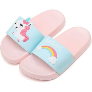 Bnhgc-Chaussons Enfants Licorne Pantoufles Filles Piscine Et Plage Maison D'été Garcon Antidérapant Lumière Sandales De Pantoufles De Bain - Neuf