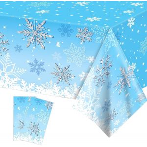 Nappe D&eacute;corative Avec Flocons De Neige Et Flocons De Neige Elsa,D&eacute;coration Pour F&ecirc;te D'anniversaire,D&eacute;coration Pour Fille Frozen,D&eacute;coration De F&ecirc;te D'anniversaire,D&eacute;coration De F&ecirc;te De La - Neuf
