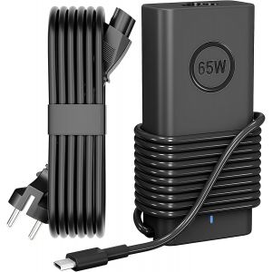 Remplacement Dell 65W USB-C Chargeur Ordinateur Portable, Applicable à Dell Latitude 5540 5420 7400 5440 7440 3540 5520 7420 5430 7390 7320 5530 7430 3440 7340 5320 7410 7330 7530 XPS 13 - Neuf