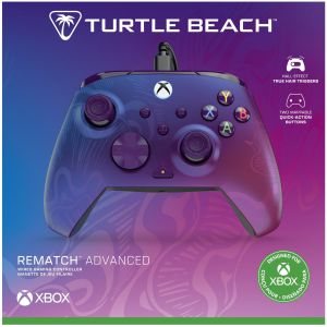 Turtle Beach Rematch Advanced Purple Fade Manette de jeu filaire - Licence Xbox Series XS, Xbox One et PC avec Boutons Programmables, G&acirc;chettes, commandes audio et c&acirc;ble de 2.5 m - Neuf