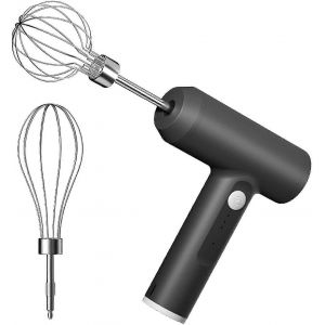 Batteur &Eacute;lectrique Multifonction &Agrave; 3 Vitesses Avec Fouets En Acier Inoxydable, Rechargeable Par Usb, Accessoires Pour La P&acirc;tisserie, La Cuisine Et La Confection De G&acirc;teaux (Gris) - Neuf