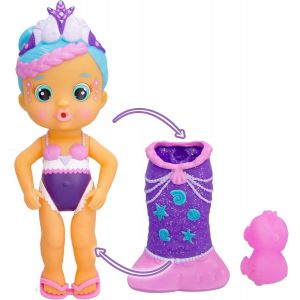 ERYI-Magic Tail Mermaids Nelly Mermaid Poupée Avec Queue Brillante Amovible Et Son Ami De La Mer ; Gicle De L'Eau Et Souffle Des Bulles U2013 Jouet De Bain Et Jeu Pour Garçons Et Filles - Neuf