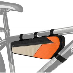 Kal-Sacoche Cadre Velo 2,5l Grande Capacité Sac Pour Tube Horizontale De Vélo Étanche Accessoires Vélos Route De Course Porte Outil Kit Velo Electrique Vtt Cyclisme 380 * 115 * 55mm Orange - Neuf