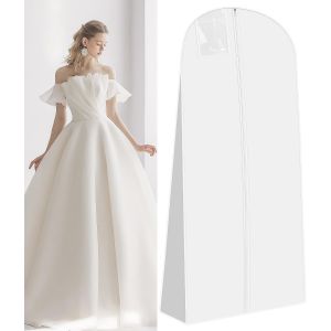 Kyaoayo-Housse Robe De Mariée 72" Respirantes Housses De Vêtements Anti Poussière Sac De Vêtement Pour Costumes De Danse Manteaux Robe De Soirée 180x60x40cm - Neuf