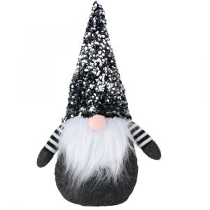 Arti Casa Gnome de Noel D&eacute;coration Noel Interieur Maison - Gnome de Noel Geant 18x36 cm - D&eacute;corations de Nain Noel - Grand Gonk de No&euml;l - D&eacute;coration Grand Gnome de Noel - Noir - Neuf