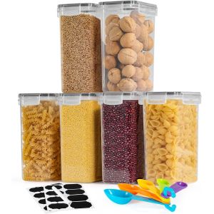 2l Boite De Rangement Cuisine Lot De 6,Sans Bpa Bocaux Hermetiques Alimentaires En Plastique Scellée Avec Couvercle - Neuf