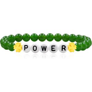 Kal-Bracelet D'amitié Amusant Et Extensible Aux Couleurs Bonbon U2013 Bracelets Élastiques En Perles De 6 Mm Avec Lettres De Motivation - Neuf