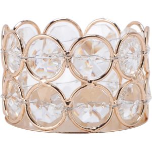 Bougeoir En Perles De Cristal En Fer, Bougie Chauffe-Plat, Centre De Table Avec Perles Rondes Transparentes, Design Creux Pour Bougies &Eacute;lectroniques, D&eacute;corations Pour La Maison - Neuf