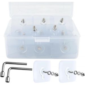 Lot De 40 Vis Sans Couture Pour Montage Mural,Crochets Adh&eacute;sifs Transparents Tr&egrave;s R&eacute;sistants,Crochets Muraux Adh&eacute;sifs Pour Accrocher Des Photos,Sans Clous,Sans Trou,10 Mm - Neuf