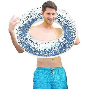 Flotteur De Piscine Gonflable, Tubes &Agrave; Flotteur Transparents, Anneau De Natation &Agrave; Paillettes, Jouets De Piscine Pour L&iquest;&Eacute;t&eacute; Jouet De Plage De Piscine, Jouet De F&ecirc;te Amusant Aquatique - Neuf