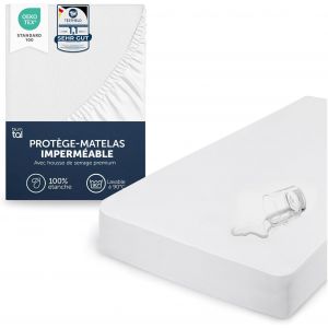 KALANKA-Protege Matelas matelassé - Protege Matelas 140x200 cm Confortable certifié Oeko-Tex - alèse 140x200 hypoallergénique - protège Matelas imperméable, Silencieux - Standard imperméable - Neuf
