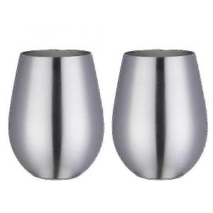 2 Pcs Gobelet À Vin En Acier Inoxydable Sans Pied Pour Le Voyage - Neuf