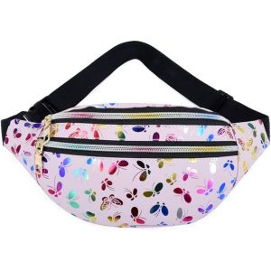 nzqaf-Sac Banane Femme Sac Ville Imperméable Cuir PU Sacoche de Ceinture Brillant Sac de Voyage Sac de Taille pour Partie Loisir Randonnée - Neuf
