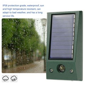 RéPulsif à Ultrasons Pour Animaux RéPulsif à Rongeurs à éNergie Solaire Avec LumièRe Led Clignotante Repousser Rat Mouffette éCureuil Cerf Raton Laveur Renard Sanglier - Neuf