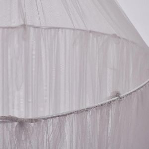 Moustiquaire Ronde Lit Auvent Tente De Jeu Literie Rideaux Suspendus Dentelle D&ocirc;me Filet Gris - Neuf