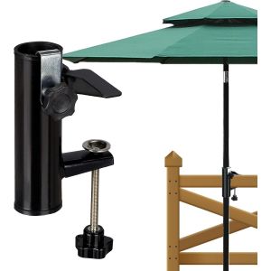 CHECARZHN--NO1-Support De Parasol Support Parasol Balcon Support Parasol Balustrade Support Parasol Balcon Fixation De Parasol Fixation De Parasol Pour Table De Balcons, De Terrasses Ou De Tables - Neuf