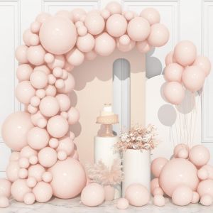 106 Pcs Orange Pastel Latex Balloons 5 10 12 18 Inches Kit Garland Balloon Light Orange Pale With Ribbon For Girls Boys Birthday Party Christening Wedding Baby Shower Sex Reveal - Neuf