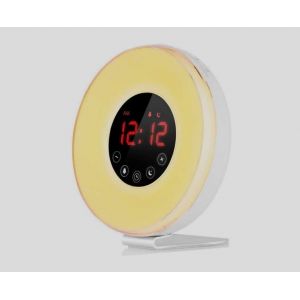 R&eacute;veil LBell avec simulation de lever de soleil, r&eacute;p&eacute;tition, sons personnalis&eacute;s, luminosit&eacute; r&eacute;glable et options de couleur - Neuf