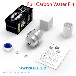 Filtre À Eau De Douche À Haut Rendement,15-20 Étapes,Pour Éliminer Le Fluorure De Chlore,Les Métaux Lourds,Adoucit L'Eau Dure Filtrée Pour Pomme De Douche.Full Carbon Filt. - Neuf