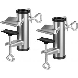 Ulteronixshop-Lot De 2 Supports De Parasol En M&eacute;tal Pour Balcon, Terrasse Ou Table, Diam&egrave;tre 25-38 Mm - Neuf