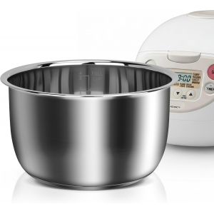 Subzonal-Cuve Int&eacute;rieure En Acier Inoxydable Pour Cuiseur &Agrave; Riz, Compatible Avec Les Mod&egrave;les Zojirushi Ns-Wac10 Et Aroma Arc-6106. Lavable Au Lave-Vaisselle. Bol De Remplacement Sans Rev&ecirc;tement - Neuf