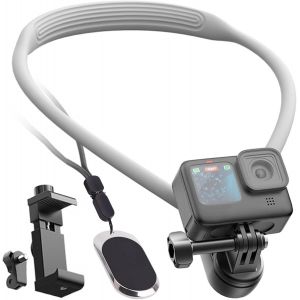 lbgwp60-Support De Téléphone Magnétique Tour De Cou Pour Enregistrement Mains Libres Pov/Vlog, Support Tour De Cou Universel Pour Iphone Et Android, Réglable Et Stable Pour Pr De Vue Vidéo Gopro Inst - Neuf