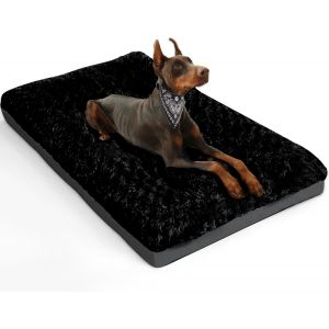 Lit Pour Chien De Grande Taille - Coussin Moelleux Pour Chien De Taille Moyenne - Lavable - Imperm&eacute;able - Antid&eacute;rapant - Respirant - Noir - 122 X 76 Cm - Neuf
