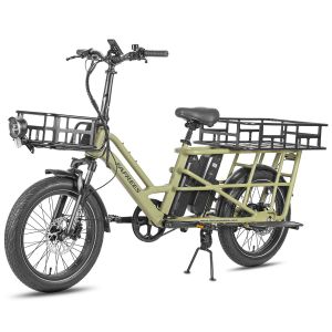 V&eacute;lo Utilitaire &Eacute;lectrique Fafrees Ff20 Cuv, Familial, Double Batterie, Vert - Neuf
