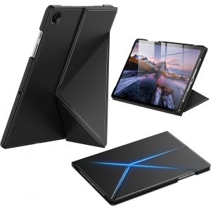 JGD-Coque pour Samsung Galaxy Tab A9+ / A9 Plus 11Pouces 2023 SM-X210/ X215/ X216, Panneau Pliable &agrave; Motif K avec Fonction Support et Fonction Veille/r&eacute;veil Automatique, Noir - Neuf
