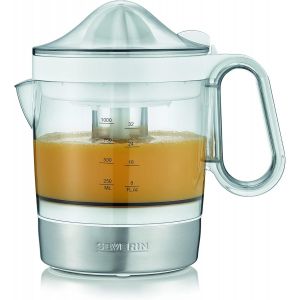 Ulteronixshop-SEVERIN Presse-agrumes 40 W, Presse-agrumes &eacute;lectrique avec 2 c&ocirc;nes amovibles, r&eacute;servoir XXL 1 L, Accessoire de cuisine pour jus de fruits fra&icirc;chement press&eacute;s, blanc, CP 3535 - Neuf